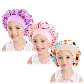 Satin Hair Bonnets Supplier - Childlike Innocence Pattern Three Pieces/Set