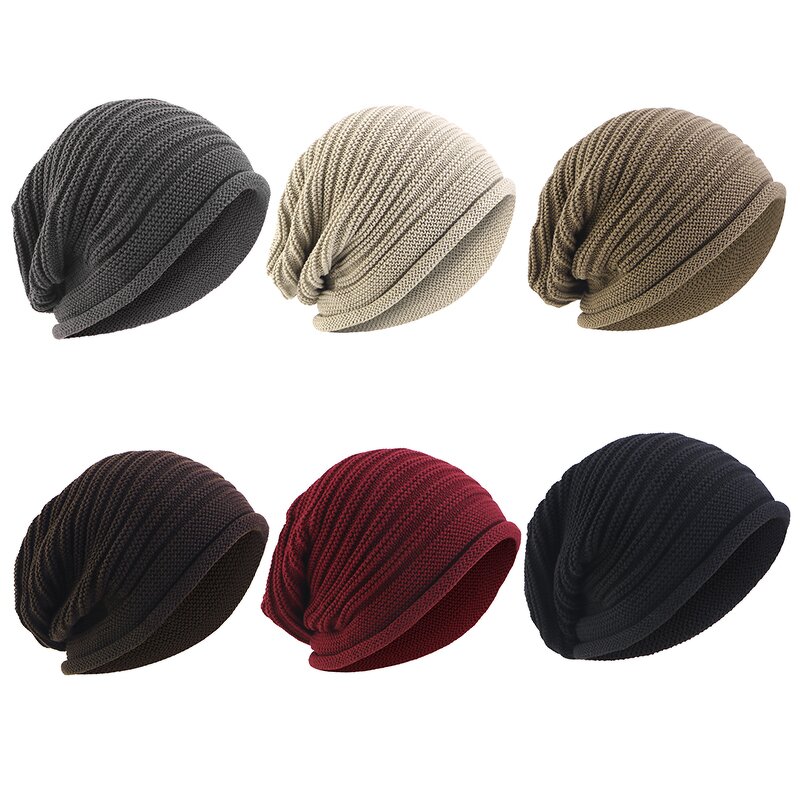 Slouchy Beanie Supplier - Knit Warm Thick Chunky Cap Winter Skull Cap