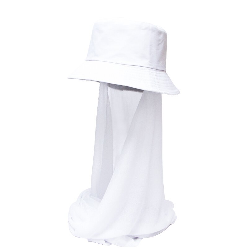 Bucket Cap Manufacturer - Wholesale Custom Logo Long Tie Sunshade Unisex