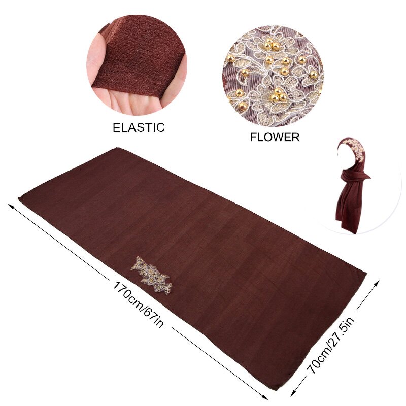 Muslim Headscarf Manufacturer - Flower Accessories Luxury Women Daily Life