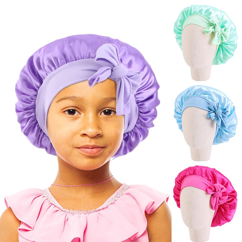 Child Sleep Bonnets Manufacturer - Kid Style Low Price Stock Candy Color Caps