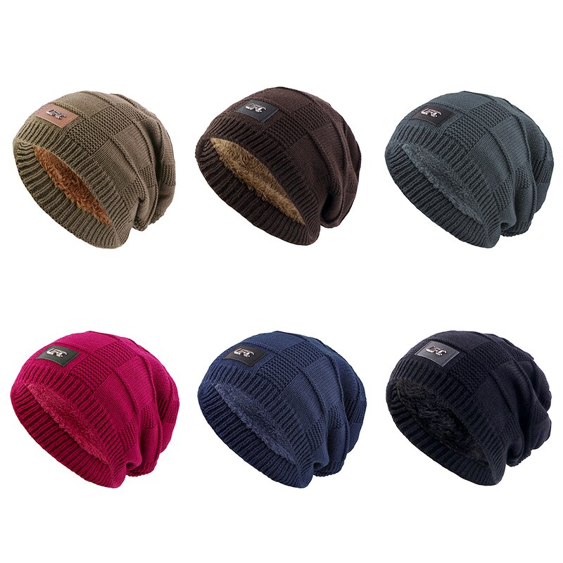 Slouchy Beanie Supplier - Winter Warm Windproof Soft Wool Knit Plush Lined