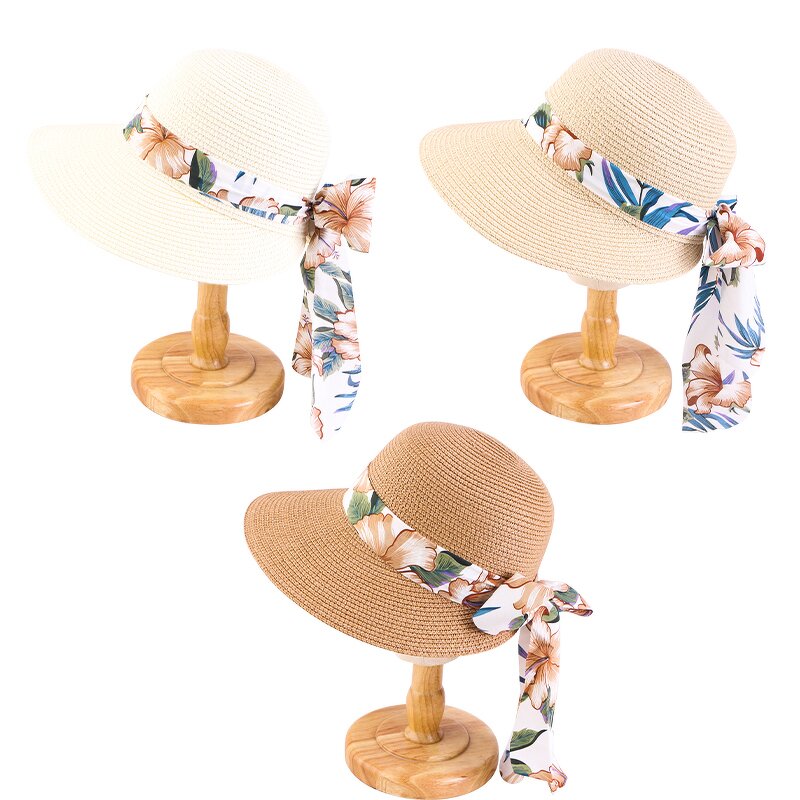 Visor Cap Supplier - Women Big Brim Sun Hat UV Protection Outdoor Summer