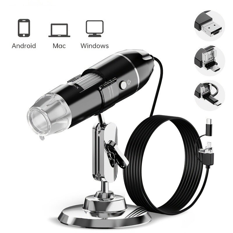 USB Digital Microscope Manufacturer - OEM/ODM IKEME Cheap 3 in 1 Type-c Portable Electronic LED