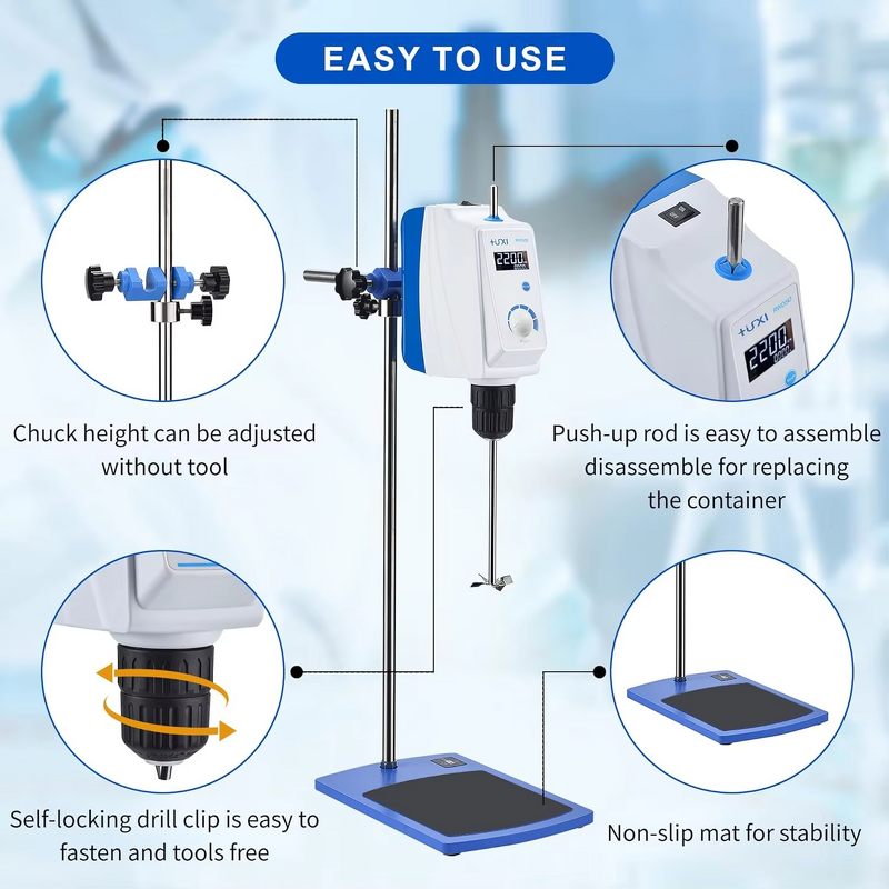 Lab Liquid Agitator Factory - OEM/ODM IKEME Digital Electric Overhead Stirrer Mixing Food Cosmetic