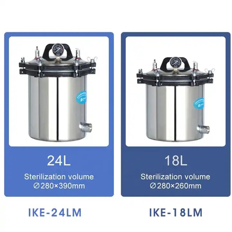 Electric Autoclave Manufacturer - OEM/ODM IKEME 18/24L Food Steam Sterilization Vertical Pressure