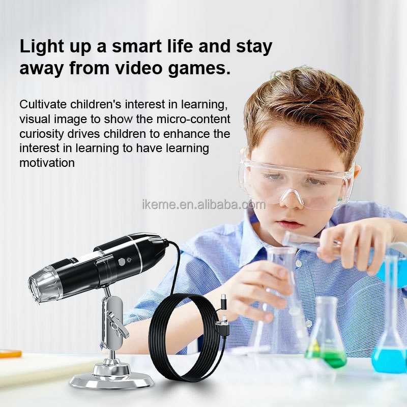 USB Digital Microscope Manufacturer - OEM/ODM IKEME Cheap 3 in 1 Type-c Portable Electronic LED