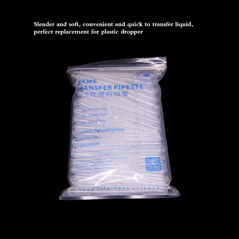 Pasteur Pipette Factory - OEM/ODM 1-5ml Transparent Graduated Plastic Transfer 3ml Disposable