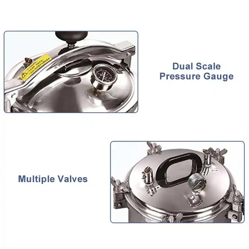 Medical Lab Autoclave Factory - OEM/ODM IKEME Laboratory Hospital 18-24 Liter High Temperature Portable