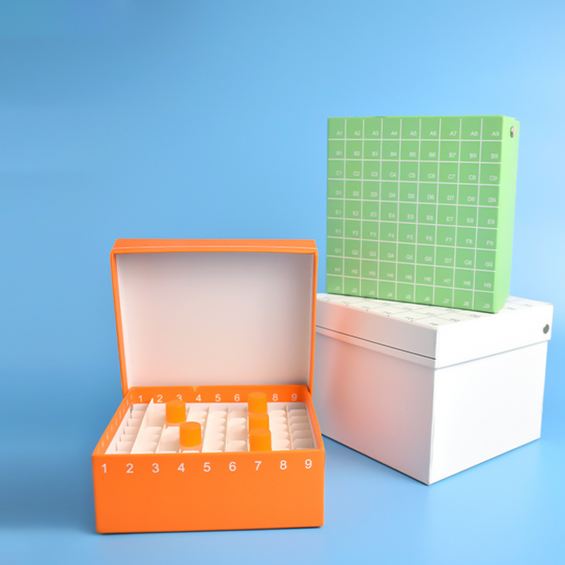 Cryovial Storage Box Factory - OEM/ODM IKEME Lab Supplies 100 Well PS Freezer Cryo Box 2ml
