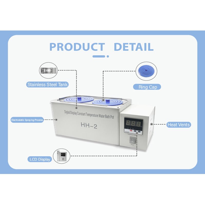 Water Bath Incubator Manufacturer - OEM/ODM IKEME Portable Electric Heating 6 Holes Stainless Steel