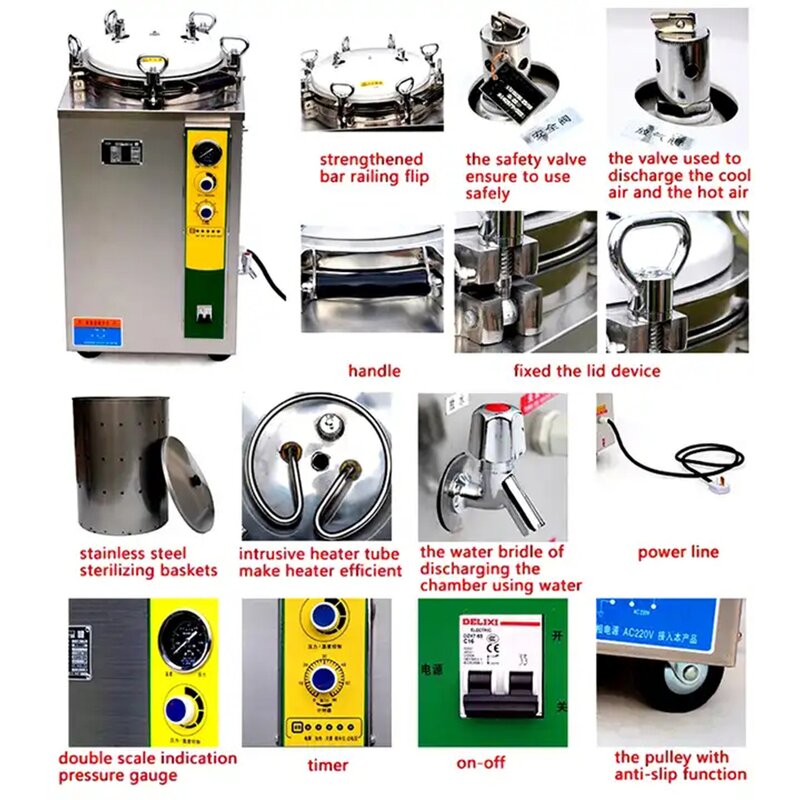 Pressure Autoclave Factory - Wholesale/ODM IKEME 35-100l Retort Vertical Automatic Sterilizer Mushroom