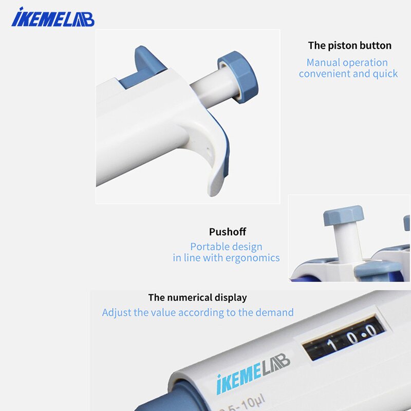 Micropipette Manufacturer - OEM/ODM IKEME Lab Adjustable Volume Pipettor Micro Pipette