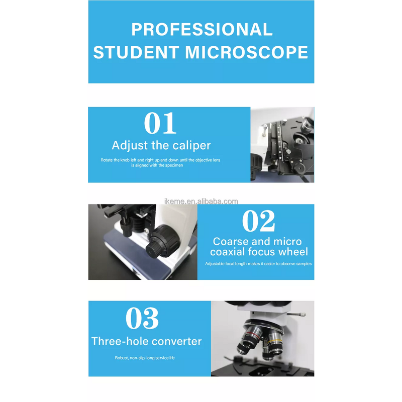 LED Microscope Factory - OEM/ODM IKEME Lab XSP-2CA Electronic Biological 2 Head Binocular