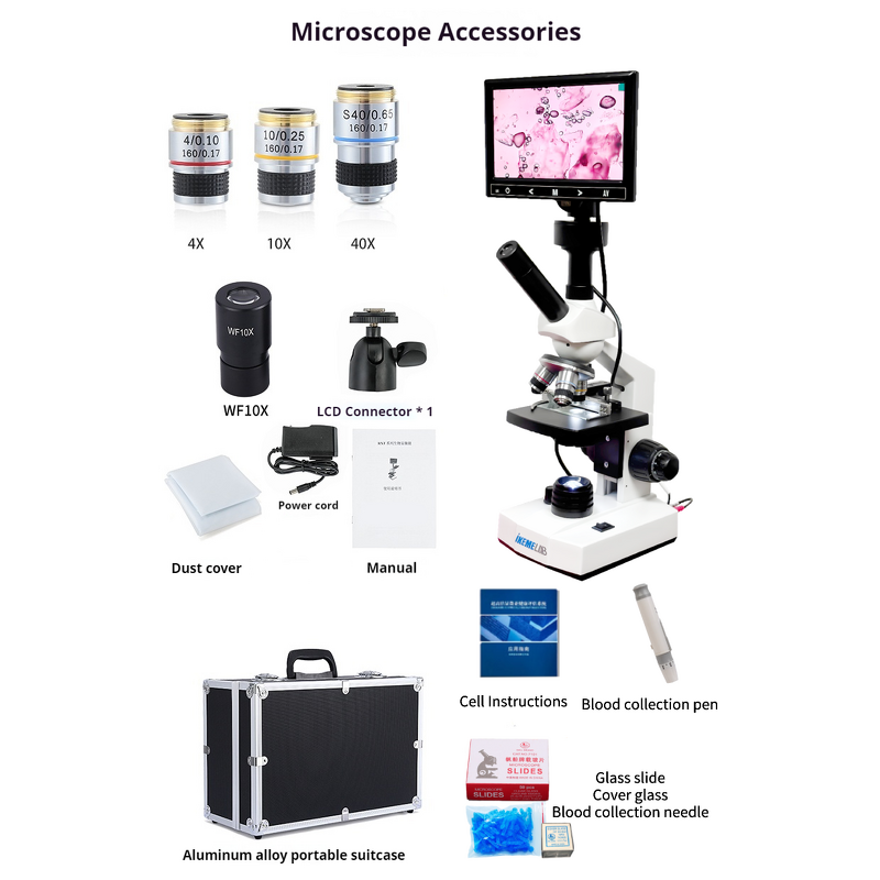 Digital Microscope Factory - OEM/ODM IKEME Laboratory Electron Microscope Camera Screen Microscopio