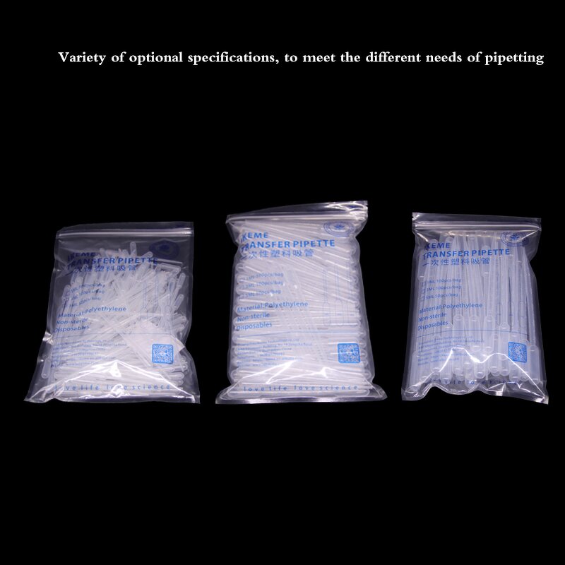 Pasteur Pipette Factory - OEM/ODM 1-5ml Transparent Graduated Plastic Transfer 3ml Disposable