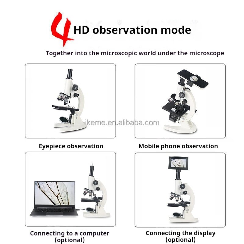 Laboratory Microscope Factory - OEM/ODM IKEME 1600X Education Hd Display Monocular Digital Student