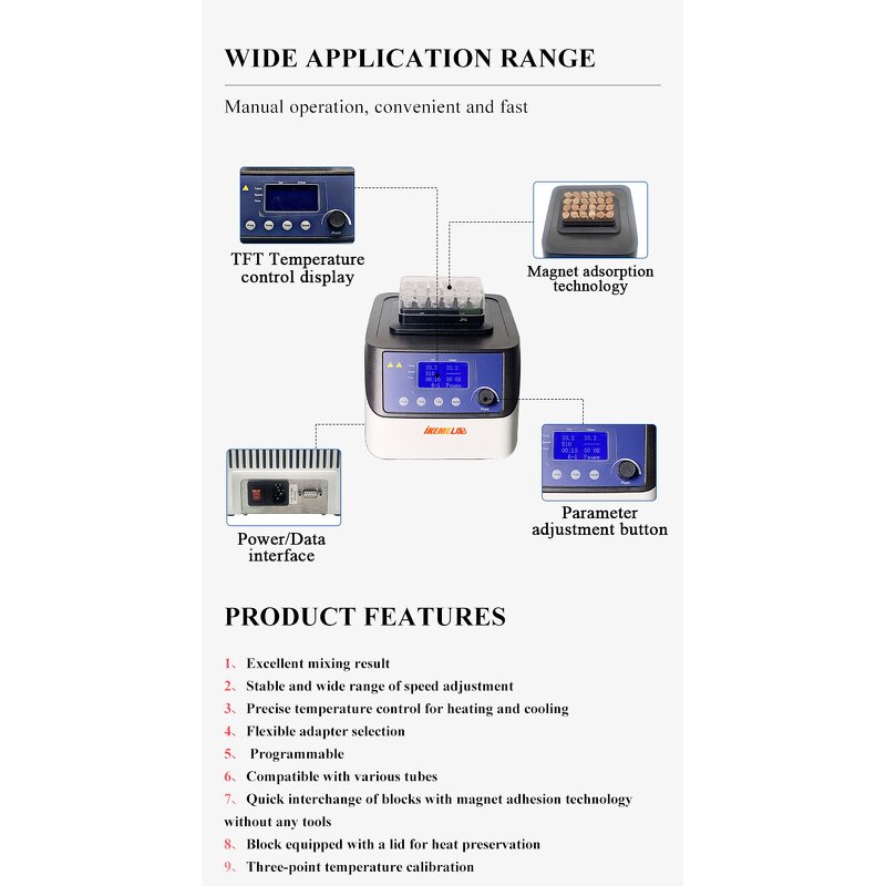 Dry Bath Incubator Factory - OEM/ODM IKEME Laboratory Digital Dry Block Tube Heater Plasma Gel