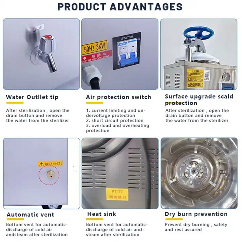 Autoclave Sterilizer Manufacturer - Wholesale/ODM IKEME 35-100 Litres Price Mushroom Bags Canning Food