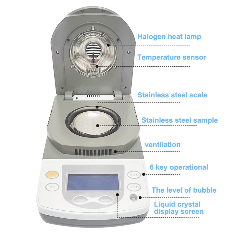 Grain Moisture Meter Manufacturer - OEM/ODM IKEME Lab Digital Halogen Laboratory Grain Analyzer