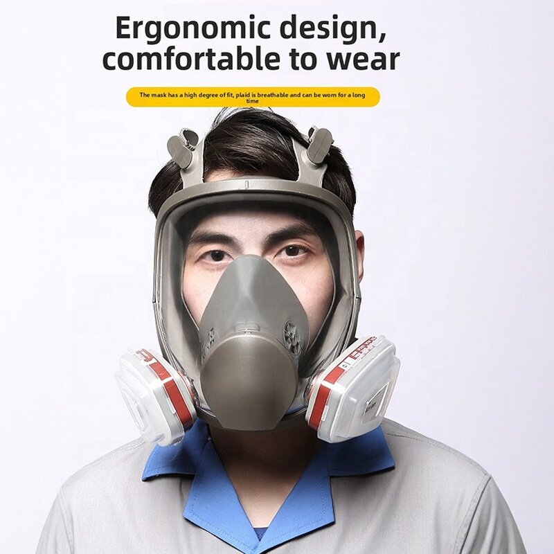 Gas Mask Supplier - High Quality 6800 Full Face Silicone Reusable Washable
