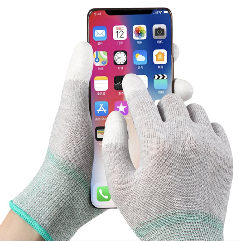 ESD Work Gloves Manufacturer - with Carbon Fiber Coated Anti-Static Palm CE