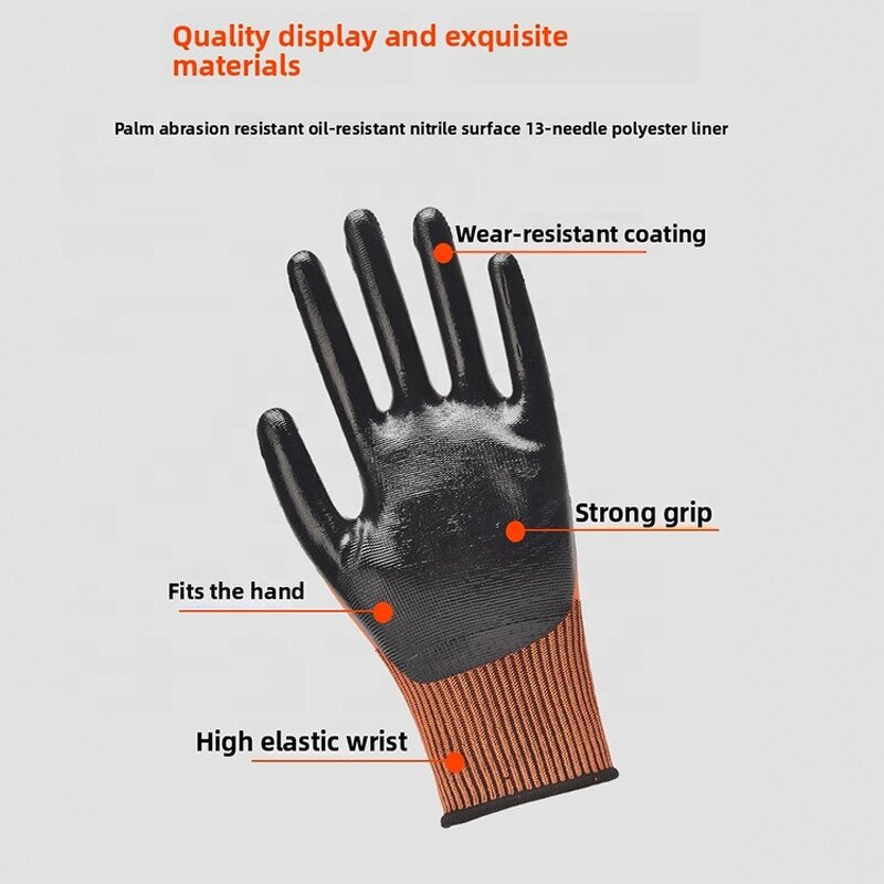 Safety Gloves Supplier - High Quality Anti-Static Knit Wrist Oil-Proof Touch