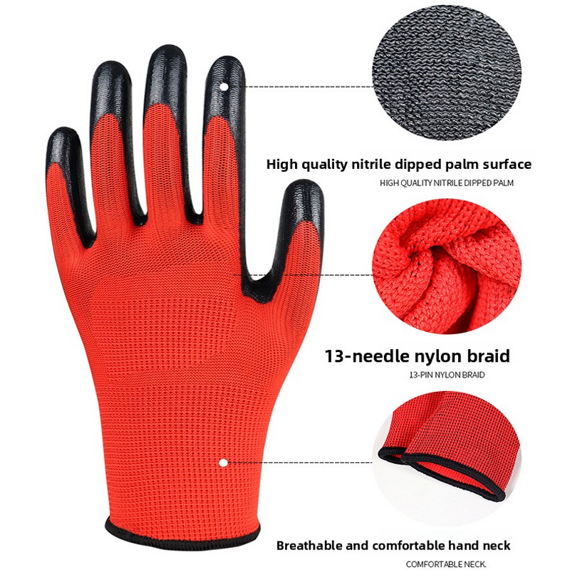 Work Gloves Manufacturer - Heavy-Duty Nitrile Coated High Quality Thickened