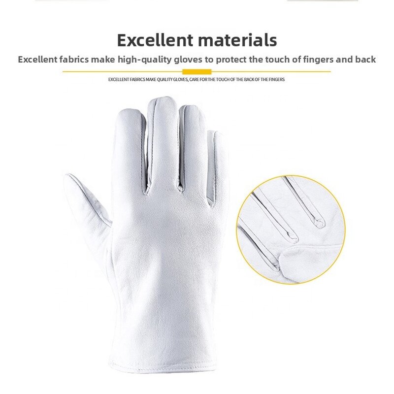 Goatskin Safety Gloves Supplier - High Quality Soft Anti-Vibration 11 oz High