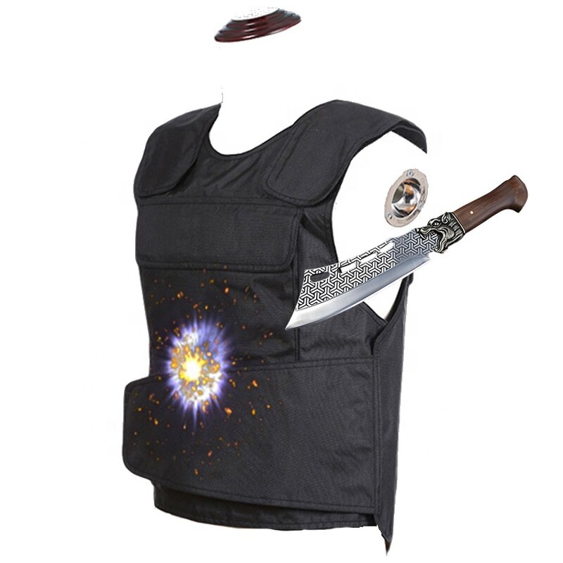 Work Safety Vest Supplier - High Quality Black Men's PE Oxford Cloth Cut