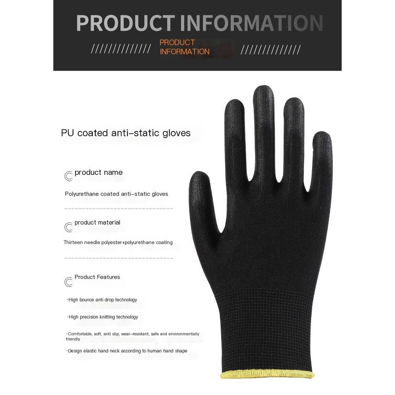 Safety Work Gloves Manufacturer - High Quality Men's Wear-Resistant Non-Slip PU