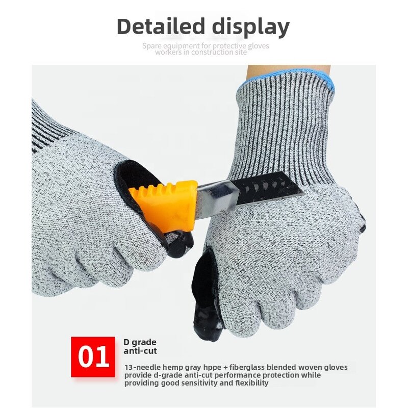 Anti-Cut Gloves Supplier - Factory Wholesale 5-Level Non-Slip Silicone Coating