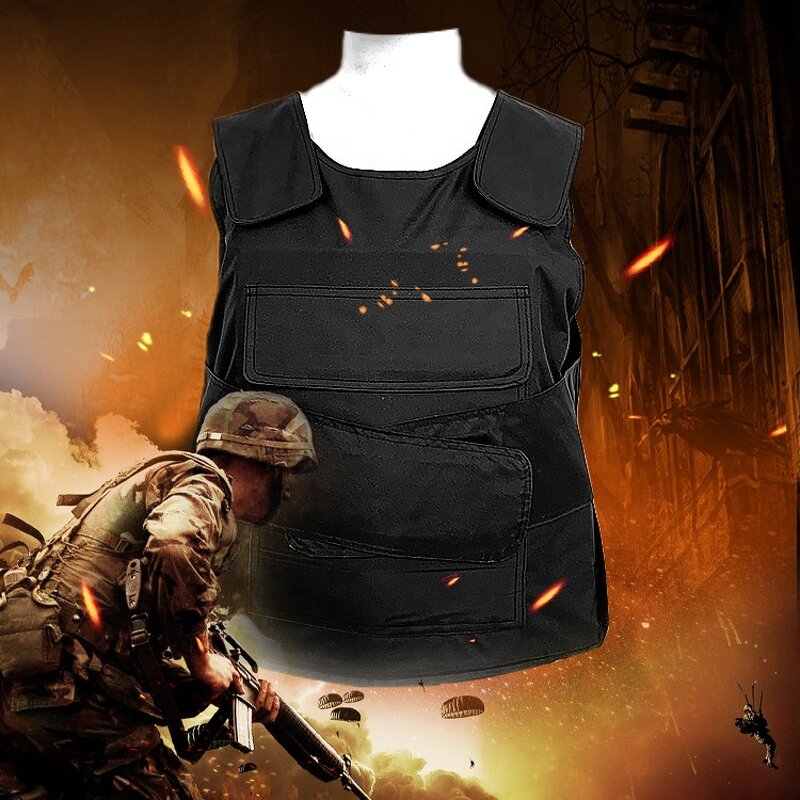 Work Safety Vest Supplier - High Quality Black Men's PE Oxford Cloth Cut