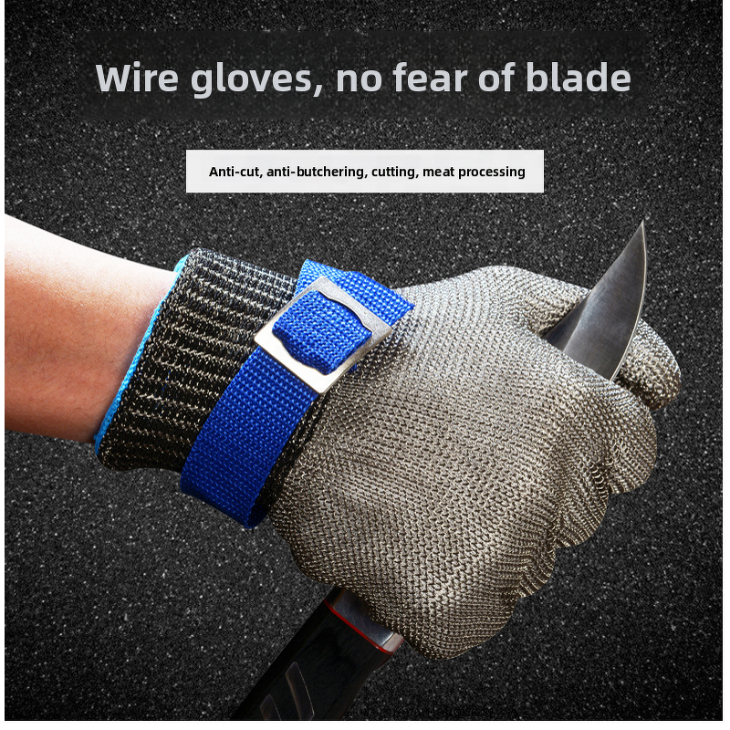 Butcher Gloves Manufacturer - A9 Anti-Cutting Food Grade Stainless Steel Fish