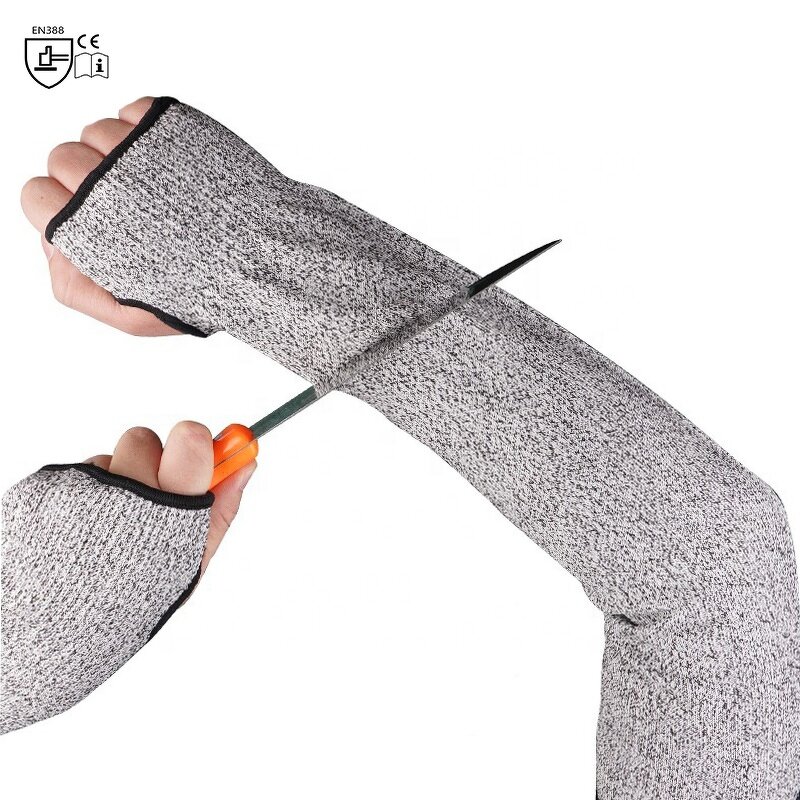 Wrist Arm Protector Supplier - High Quality 5-Level HPPE Anti-Cutting with Gloves