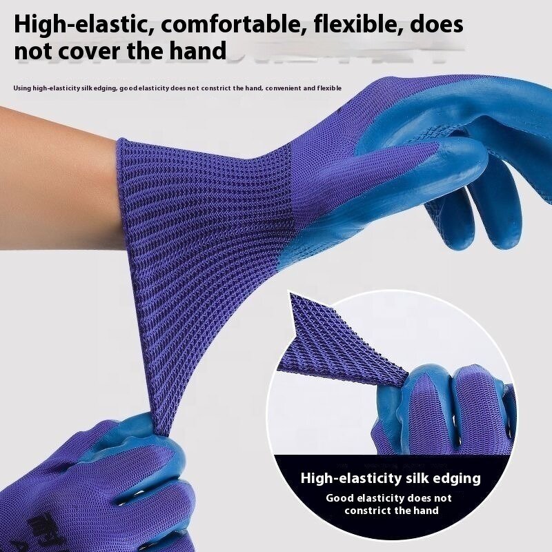 Work Gloves Supplier - High Quality Customizable Latex Coated Construction Site