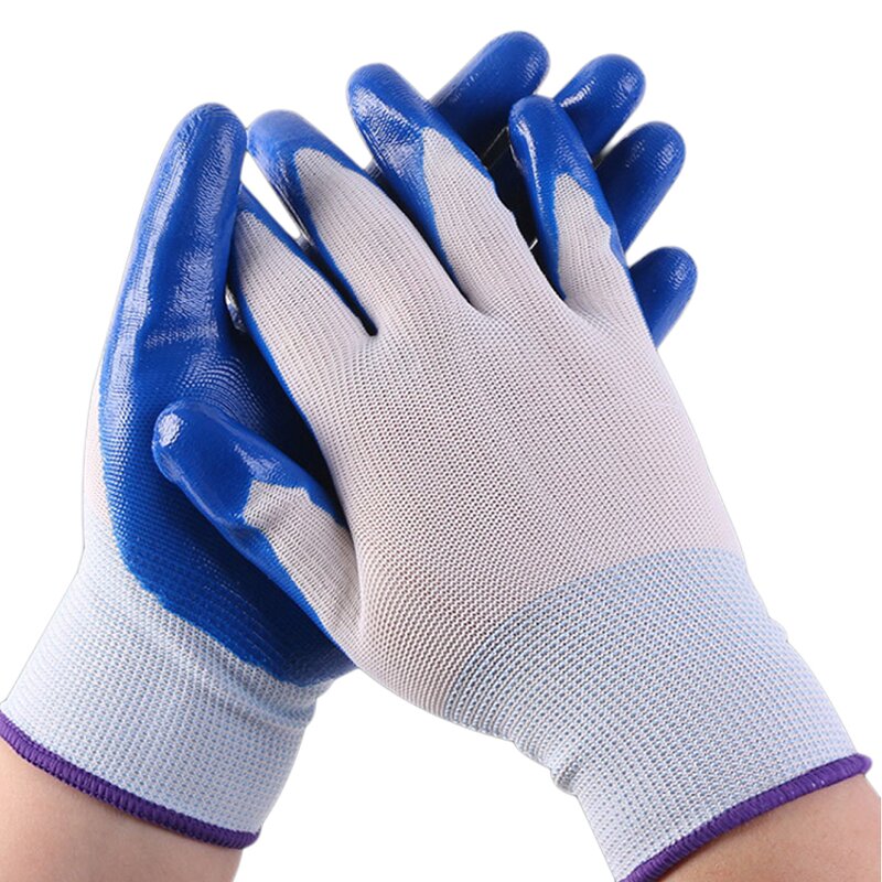 Safety Gloves Factory - High Quality Thickened Industrial Nylon Anti-Static Anti-Slip