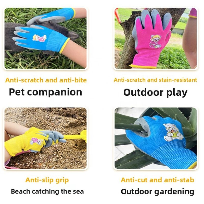 Children's Safety Gloves Manufacturer - Wholesale Cute Non-Slip Wrinkle Latex