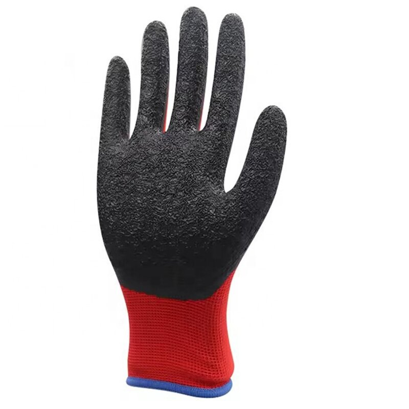 Work Gloves Supplier - Hot-Selling Heavy-Duty Industrial Non-Slip Wrinkle Latex