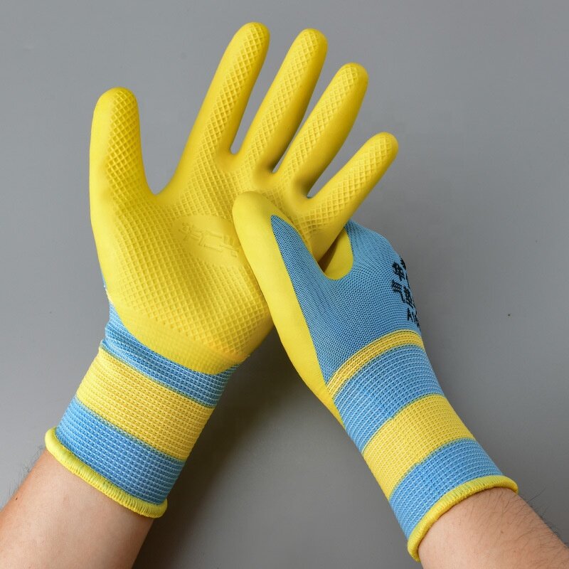 Work Gloves Supplier - High Quality Customizable Latex Coated Construction Site