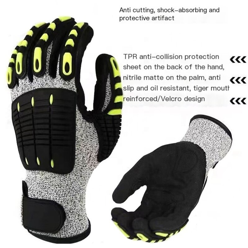 Impact Resistant Gloves Manufacturer - High Quality Grade 5 HPPE TPR Mechanical