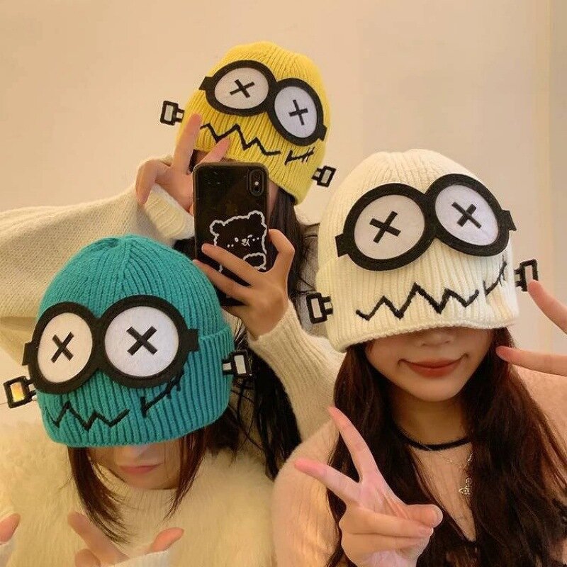Crochet Beanie Factory - OEM/ODM Adults Boys Girls Cartoon Puff Printing Winter Warm Acrylic