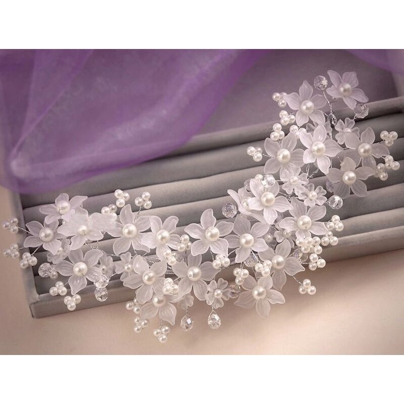 Pearl Wedding Hairband Manufacturer - OEM/ODM Handmade Bridal Forehead Ornament Elegant Sweet