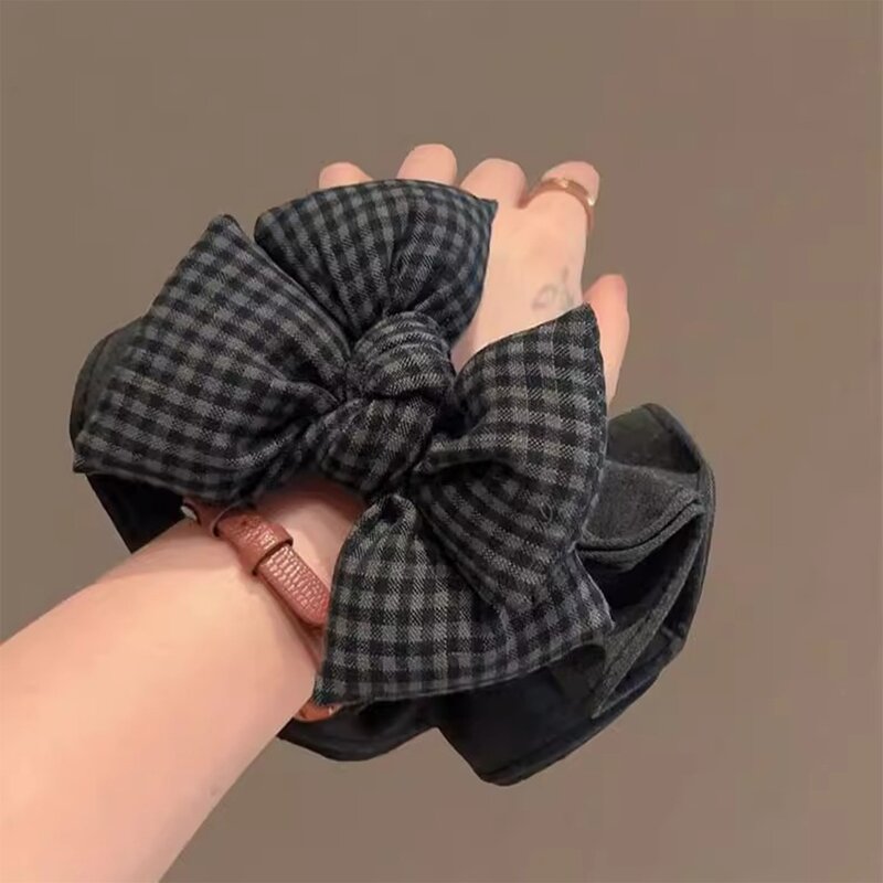 Hair Band Manufacturer - OEM/ODM Gray Bow High Elasticity Handmade for Ponytails Headdress