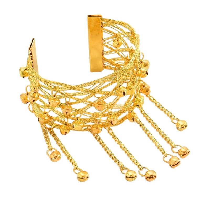 Bracelet Manufacturer - OEM/ODM European American Gold Retro Bell Indian Dance Wristband