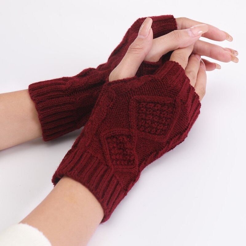 Half Finger Gloves Manufacturer - OEM/ODM Unisex Winter Soft Warm Arm Mittens Outdoor Sport