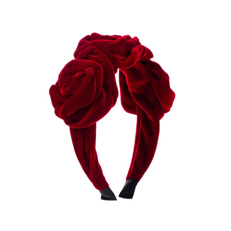 Headband Manufacturer - OEM/ODM Creative Korean Multi-Layered Velvet Floral Large Flower