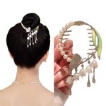 Hair Claw Manufacturer - OEM/ODM Alloy Women Elegant Crystal Rhinestone Flower Ponytail Button