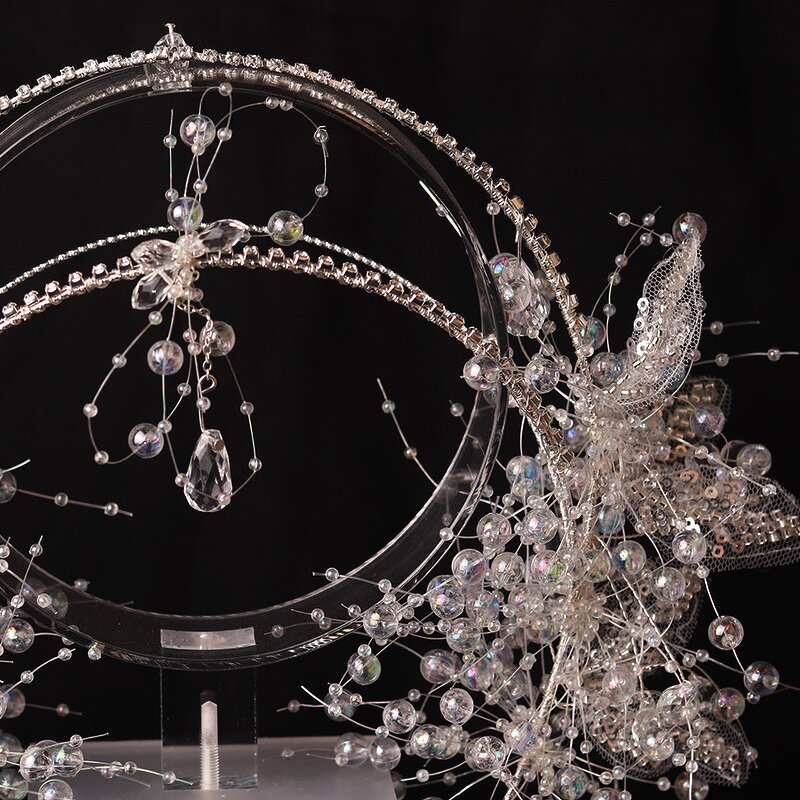 Bridal Crown Factory - OEM/ODM French Style Fashionable Crystal Tassel High-end Dress