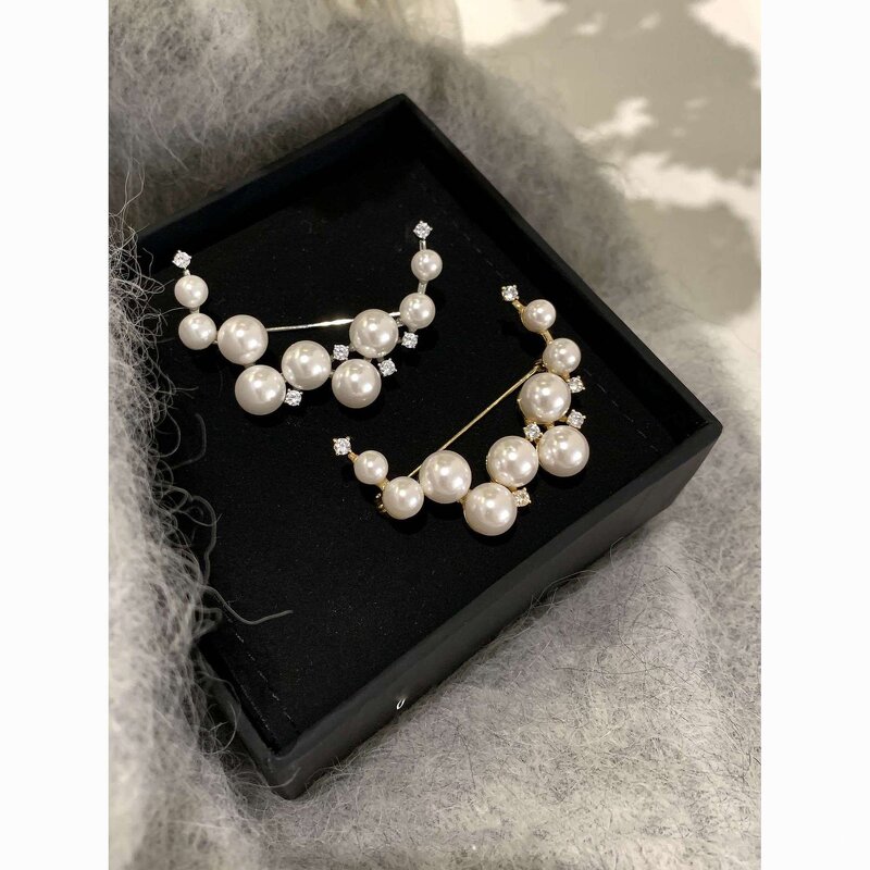 Moon Brooch Manufacturer - OEM/ODM Pearl Rhinestone Luxury Women Ladies Fashion Jewelry
